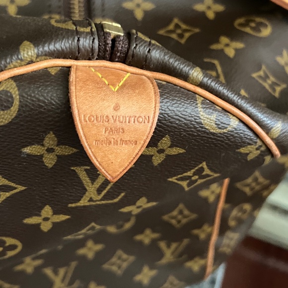 Authentic Louis Vuitton monogram Keepall 50 Boston Bag Luggage Tag Poignet Lock - Picture 5 of 14